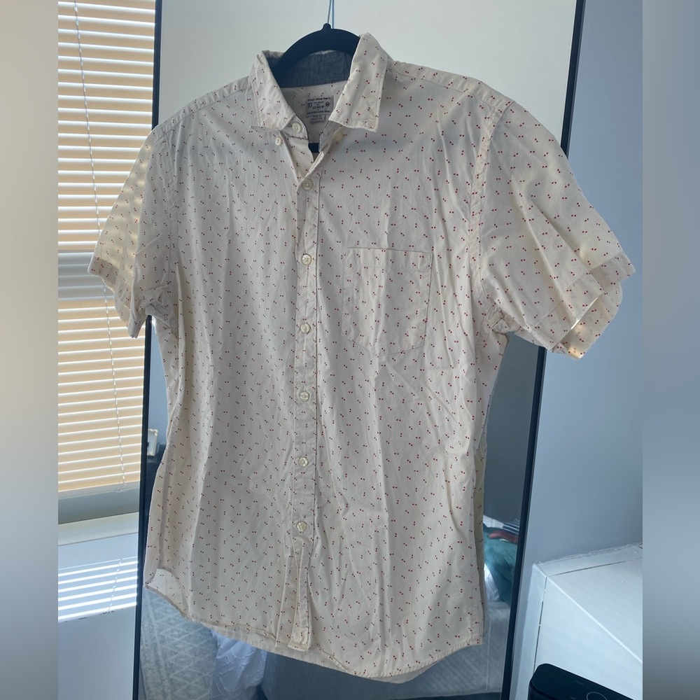 J. Crew - 100% Cotton Short Sleeve Button Down Shirt - Size M